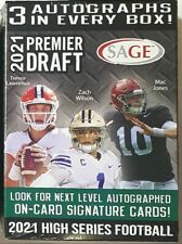 2021 Sage Hit Premier Draft High Series Football Blaster Box 3 Autos sealed