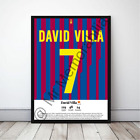 David Villa Barcelona Football Gift Framed Shirt Poster