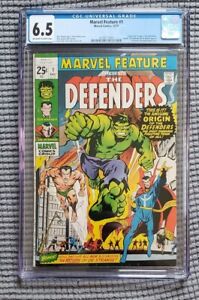 Marvel Feature #1 CGC 6.5 1st Appearance & Origin Of The Defenders! Beautiful!