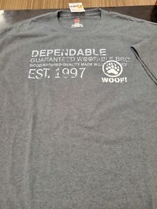 Dependable Guaranteed Woofable Bro Est 1997 Heather Gray Short Sleeved Shirt