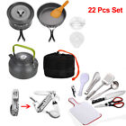 Camping Cookware Set Camping Survival Stove Pot Pans Kit Portable Mess Kit