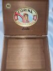 Corina Cigar Box Wood Vintage Larks partial Tax Stamp