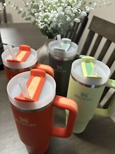 LOT OF 4 Stanley 30oz Flow State Tumbler  (2 Orange 1 Mint 1 Grey) Quencher H2-0