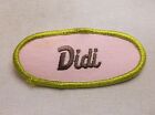 DIDI USED EMBROIDERED VINTAGE SEW ON NAME PATCH TAGS ASSORTED COLORS AVAILABLE