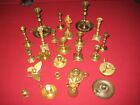 Lot of 24 Vintage Brass Mix Candlestick Candle Holders -Wedding, Party, Decor