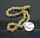 Real 10k Yellow Gold Rope Bracelet 4mm 8 Inch Men women diamond Cut On Sale