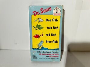 Dr. Seuss One Fish Two Fish Red Fish Blue Fish 1960 ©1989 *BUY 2 GET 1 FREE VHS*
