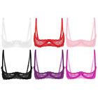Plus Size Women Lace 1/4 Cups Lingerie Underwire Shelf Bra Tops Underwear S-5XL