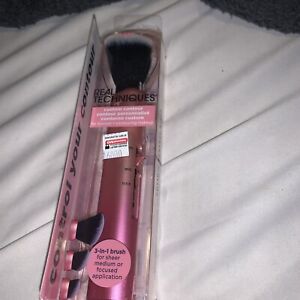 Real Techniques by Sam & Nic Slide Custom Complexion 3-in-1 Brush Brand New