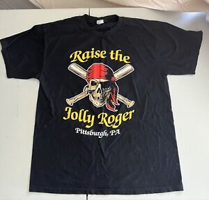 Al style Men’s Pittsburgh Pirates “Raise The Jolly Roger” T-Shirt Size Large