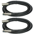 2pack XLR MALE TO FEMALE MIC cord MICROPHONE audio extension CABLE 25 FT foot