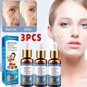 3PCS Botox Solution Face Anti Aging Serum Firming Lifting Skin Remove Wrinkles