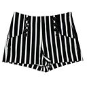 Forever 21 Womens Size Small Black White Striped Short Shorts Tiny Stain