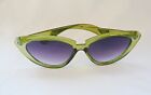 Vintage 1960s Sunglasses Women Green Cat Eye Retro