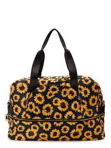 No Boundaries Women's Dome Weekender Duffel Bag, Sunflower