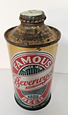 Beverwyck Low Pro Cone Top Beer Can IRTP - Sharp Color!  Albany NY U-256 Permit