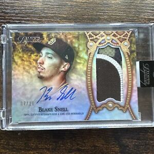 New Listing2020 Topps Dynasty Autograph Patches Blake Snell 7/10 PATCH AUTO