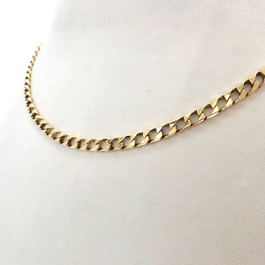 Solid 18k Gold Cuban Link Pendant Chain Necklace Italy 750 18in