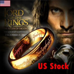 Lord of the Rings The One Ring Lotr Stainless Steel Fashion Men's Ring Size 6-12