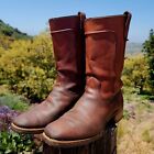 Vintage Wrangler Cowboy Boots Size 10.5 Brown Leather 5574 Made In USA