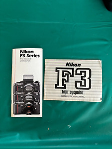 New ListingGENUINE Original OEM NIKON F3 high-eyepoint INSTRUCTION MANUAL+F3 SERIES BOOKLET