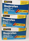 (Lot of 3) DG Health - Ibuprofen 200mg Pain Reliever -100 Caplets Ea.- EXP 11/24