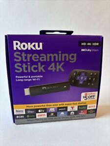Roku Streaming Stick 4K Streaming Device 4K HDR Dolby Vision W/ Voice Remote NEW