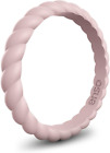 Stackable Braided Silicone Wedding Ring – Hypoallergenic Unisex Stackable Weddin
