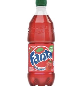 Fanta Strawberry soda, 20 oz bottle ~ RARE!
