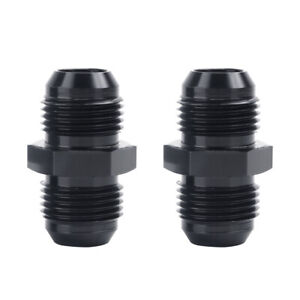 LokoCar Male to Male Flare Fitting Coupler Union Straight Fuel Hose Adapter 2PCS