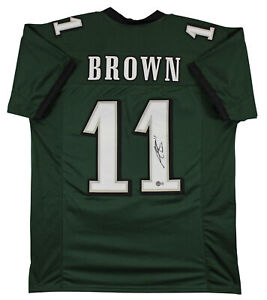 A.J. Brown Authentic Signed Green Pro Style Jersey Autographed BAS Witnessed 2