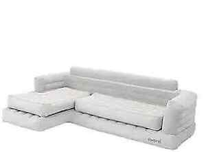 Inflatable Couch Corner Sofa Bed, L-Shaped Sectional Blow Up Couch