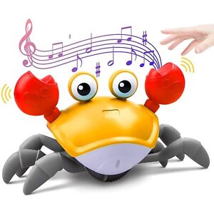 Baby Toys Sensing Crawling Crab Interactive Walking Dancing Toy Avoid Obstacles