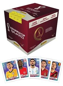 PANINI WORLD CUP 2022 QATAR 50 PACK BOX (250 STICKERS) (US) Factory Sealed Color