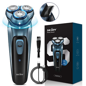 SEJOY 3D Men's Electric Shaver Rotary Razor with Pop-Trimmer Rechargeable Gifts