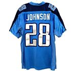 NFL Reebok Tennessee Titans Chris Johnson 28 Jersey Size 48 Blue