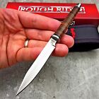 Rough Rider Slim Design Stacked Leather Fixed Blade Dagger Knife with Sheath NEW