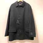 NWT Aflani Wool/Cashmere Overcoat Black Quilted Lined Buttons Mens Size 44 Long