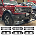 Front Grille Inserts Mesh Cover Trim For 2021+ Ford Bronco Exterior Accessories (For: 2021 Ford Bronco Badlands Sport Utility 4-Door ...)