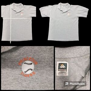 Vintage Princeton University Tigers Embroidered Polo Shirt Jersey XL Cotton USA