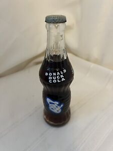 DONALD DUCK Soda Bottle 7oz 1953 Walt Disney Productions Pop Soda Bottle FULL