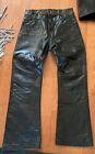 Schott leather pants size 30 black motorcycle riding