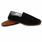 Easy USA Mens Canvas Slip-On Kung Fu/Tai Chi Shoes-Rubber Sole-Black-Mult. Sizes