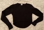 CAbi Crop Prep Pullover Sweater Hi Low Knit Ribbed Long Sleeve Small Style #3525