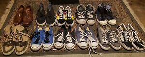 Lot Of 11 Shoes Bulk Wholesale Vans, Converse, Etc.  See All Pics USED
