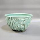 New ListingVintage McCoy Pottery Flower Pot Planter Ivy Hanging Footed Turquoise 6 1/2