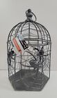 Bird Cage Metal with Spiders Web Halloween Decoration Hangs & Opens New 13