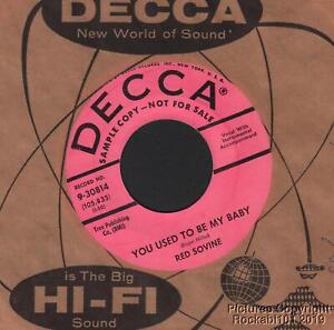 Hear 1958 Red Sovine Country Bopper Classic DJ 45   You Used to Be My Baby