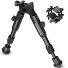 6 Inch Foldable Picatinny Spring Return Hunting Rifle Bipod with Barrel Mount