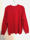 Stitches In Time Womens Sweater 1X Plus Red Knit Pullover Top Long Sleeve Work